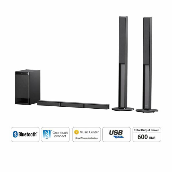 HT RT40 2 Sony HT-RT40 Real 5.1ch Dolby Digital Tall boy Soundbar Home Theatre System - Image 2