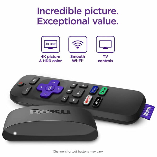 Roku Express 4K+ 2021 Streaming Media Player HD/4K/HDR with Smooth Wireless Streaming and Roku Voice Remote - Image 2