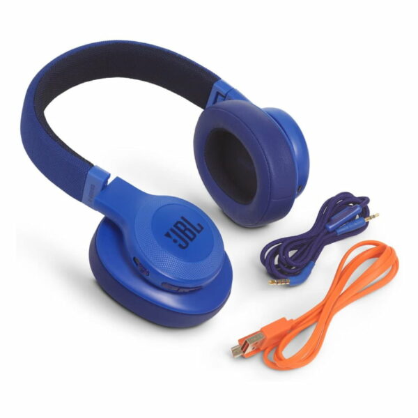 JBL E55BT Over-Ear Wireless Headphones Blue - Image 4