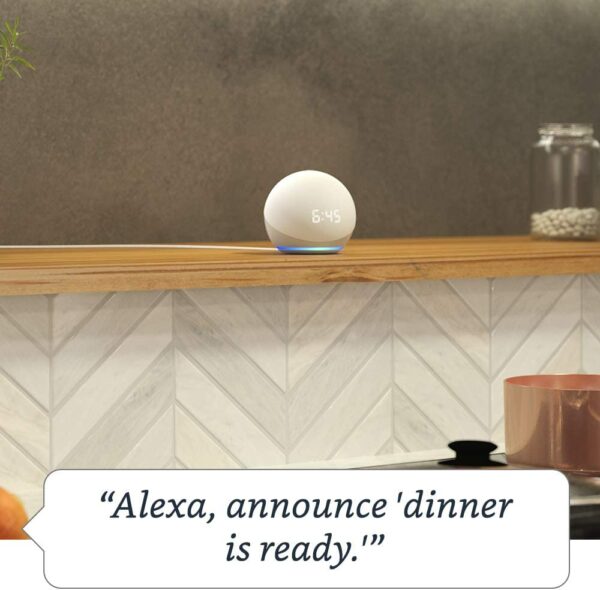 amazon echo dot clock 4th white 2 Amazon Echo Dot 4th Gen with clock - Image 4