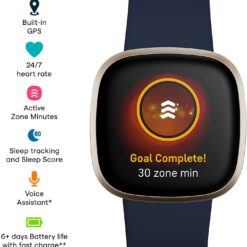 fitbit versa 3 midnight b Fitbit Versa 3 Health & Fitness Smartwatch GetWired Tronics