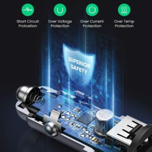 ugreen car charger 4 UGREEN Car Charger 24W 4.8A Dual USB GetWired Tronics