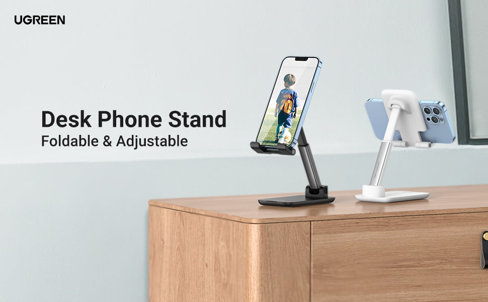 ugreen foldable phone holder 7 UGREEN Phone Stand Desk Foldable Holder Height Adjustable Cell Phone Cradle Dock