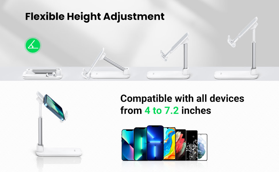 ugreen foldable phone holder white 1 UGREEN Phone Stand Desk Foldable Holder GetWired Tronics