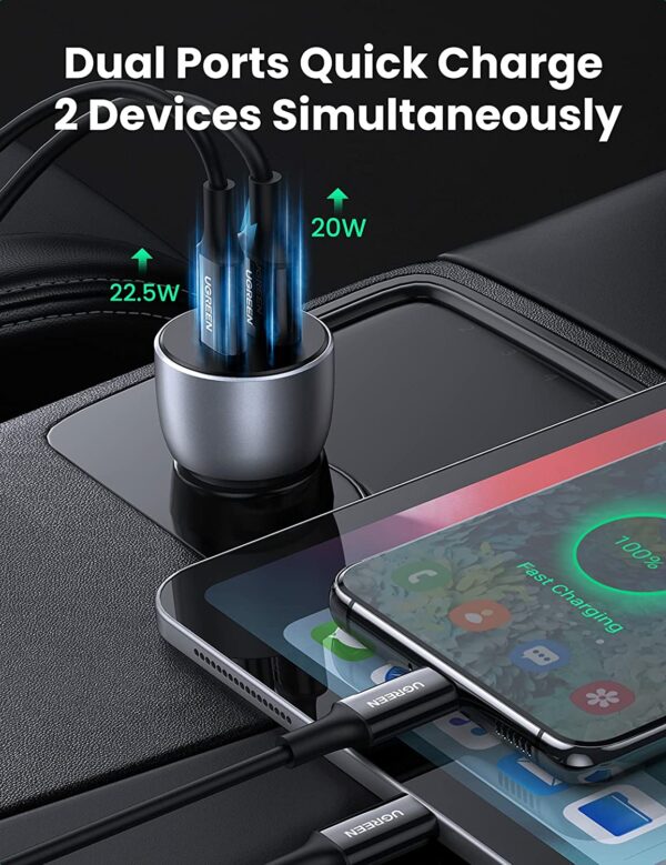 UGREEN USB C Car Charger, 42.5W - Image 3