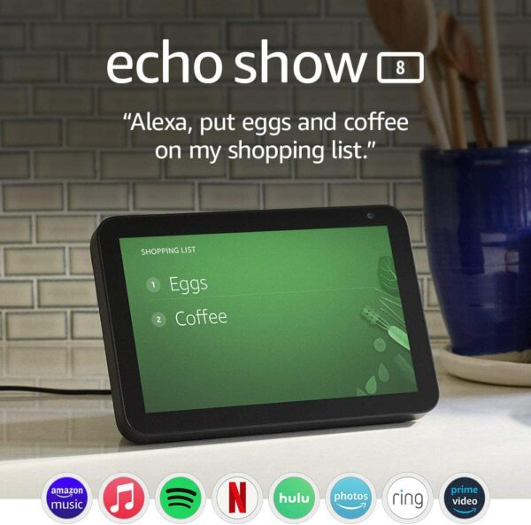 echo show 8 charcoal 2 Amazon Echo Show 8 - 1st Gen - Image 2