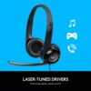 Logitech H390 Wired Headset, Stereo Headphones with Noise-Cancelling Microphone GetWired Tronics
