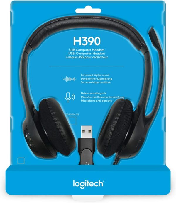 Logitech H390 Wired Headset, Stereo Headphones with Noise-Cancelling Microphone - Image 7