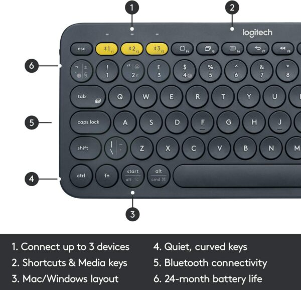Logitech K380 Multi-Device Bluetooth Keyboard - Image 3