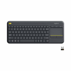 Logitech K400 Plus Wireless Touch TV Keyboard With Easy Media Control and Built-in Touchpad