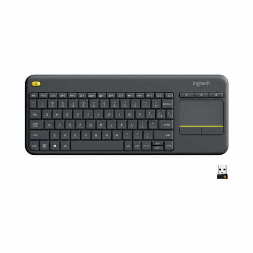 Logitech K400 Plus Wireless Touch TV Keyboard With Easy Media Control and Built-in Touchpad GetWired Tronics