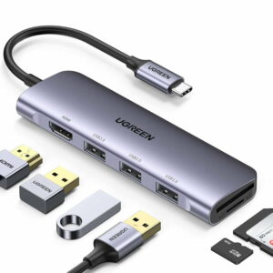 UGREEN USB C Hub, 6-in-1 USB C to USB Adapter