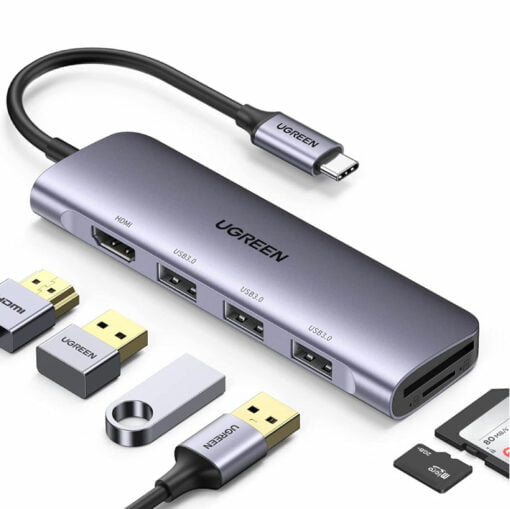 UGREEN USB C Hub, 6-in-1 USB C to USB Adapter GetWired Tronics