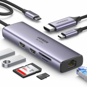 UGREEN USB C Hub 4K@60Hz, USB to HDMI Multiport Adapter, 7-in-1 USB Hub