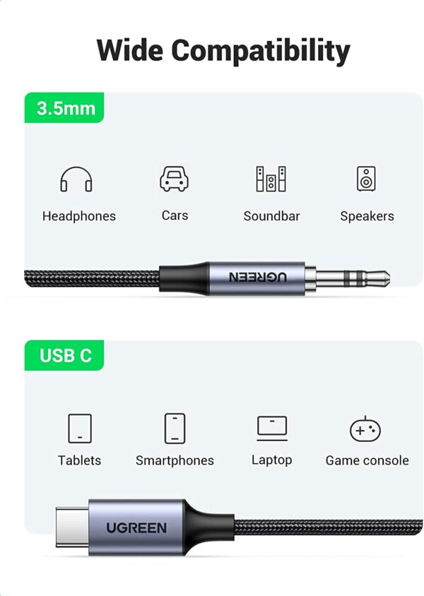 ugreen usb c 3 5mm adapter 4 UGREEN USB C to 3.5mm Audio Adapter - Image 4