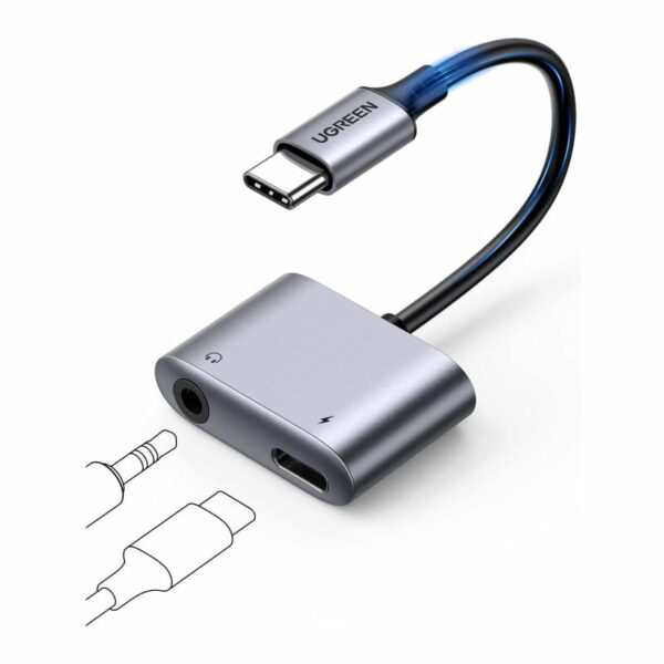 UGREEN USB C to 3.5mm Headphone and Charger Adapter 2 in 1 Type C