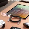 ugreen usb c usb c cable 3 UGREEN USB C to USB C Cable 100W Fast Charge GetWired Tronics