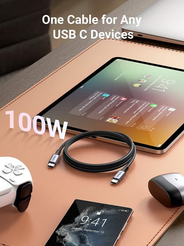 ugreen usb c usb c cable 3 UGREEN USB C to USB C Cable 100W Fast Charge - Image 3