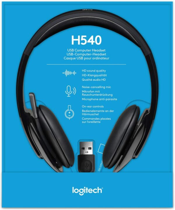logitech h540 headset d Logitech High-performance USB Headset H540 - Image 4