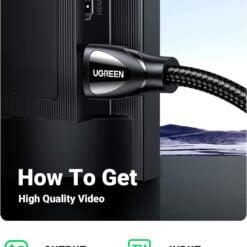 ugreen 8k hdmi cable 6 UGREEN 8K HDMI 2.1 48Gbps Ultra High Speed Braided HDMI Cable 8K@60Hz GetWired Tronics