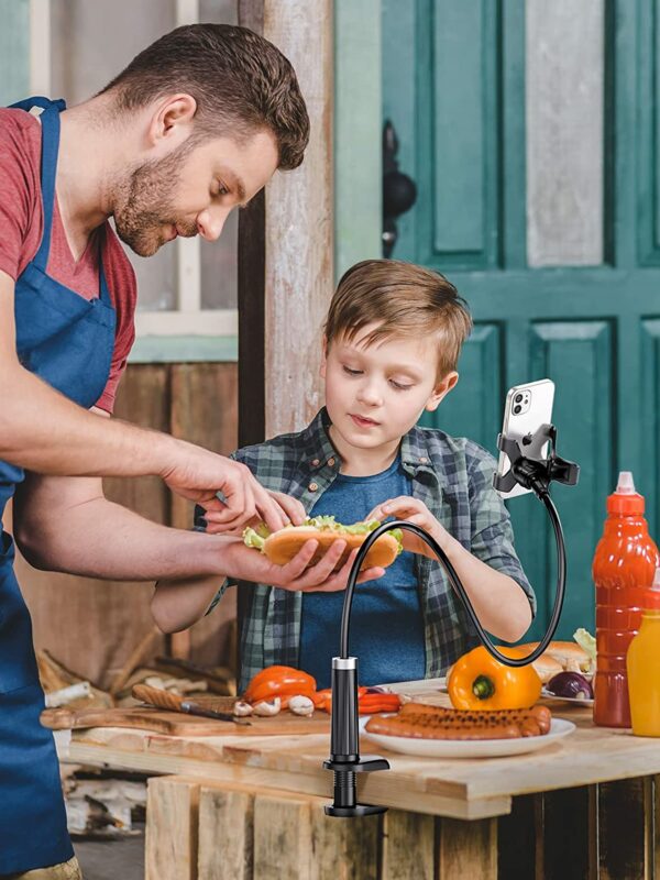 UGREEN Gooseneck Clip Phone Holder for Bed Desk Cell Phone Mount - Image 5