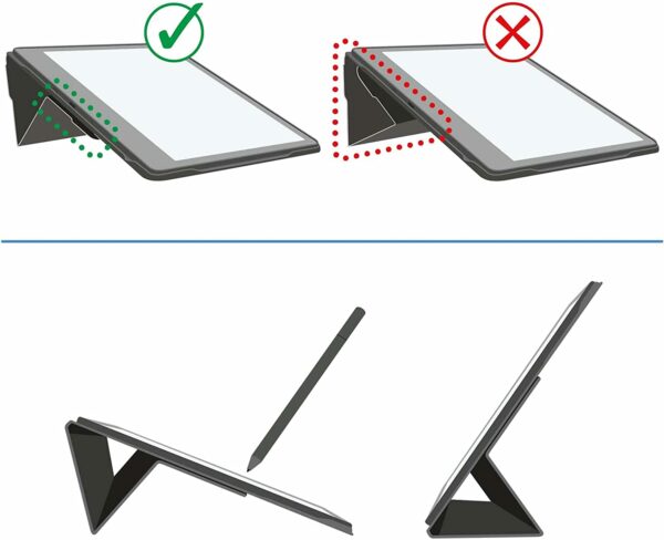 kindle scribe folio fabric cover black 4 Amazon Kindle Scribe Fabric Folio Cover with Magnetic Attach - Image 5