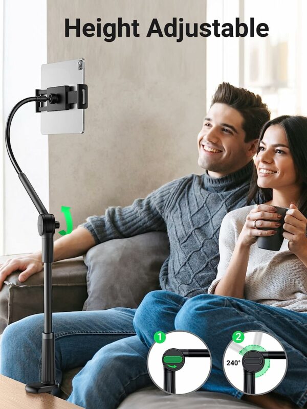 UGREEN Gooseneck Tablet Holder for Desk and Bed - Image 3