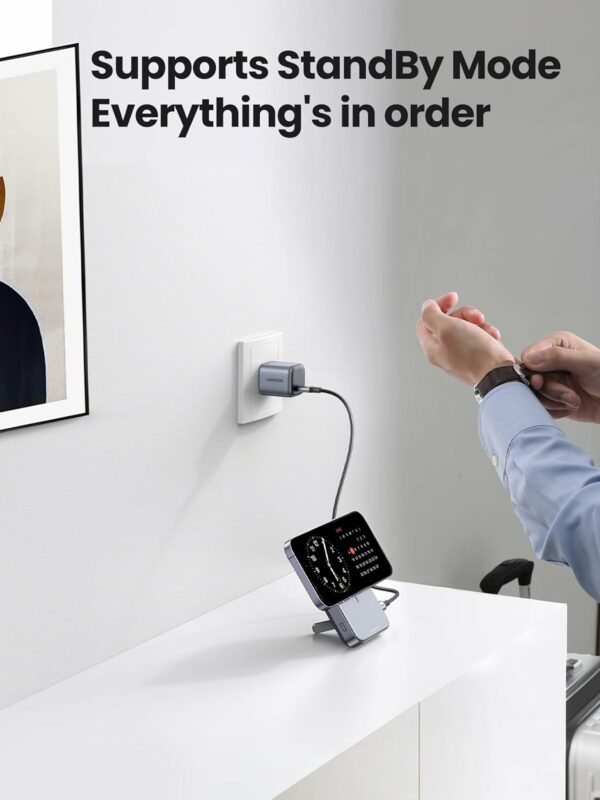 ugreen magnetic battery pack magsafe f UGREEN Magnetic 10,000mAh Battery Pack with Kickstand Wireless Magsafe Power Bank - Image 6