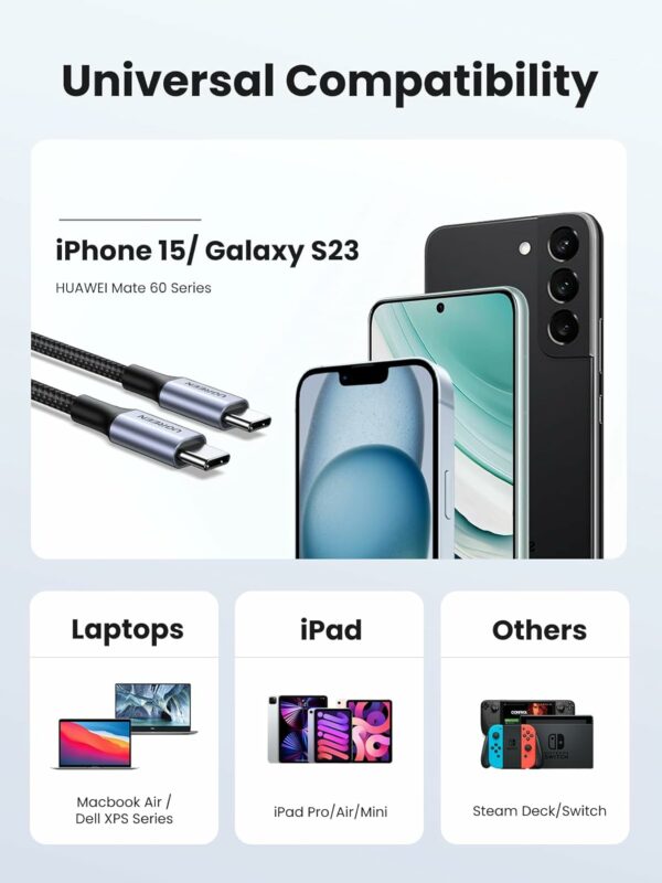 UGREEN USB C Charger Cable 60W USB C Cable PD 3.0 - Image 4